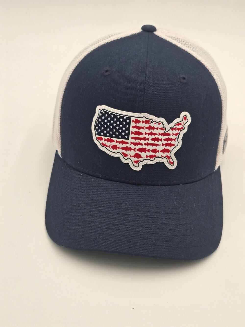 Columbia PFG Statetriot Mesh Ball Cap USA Flag Small Fitted